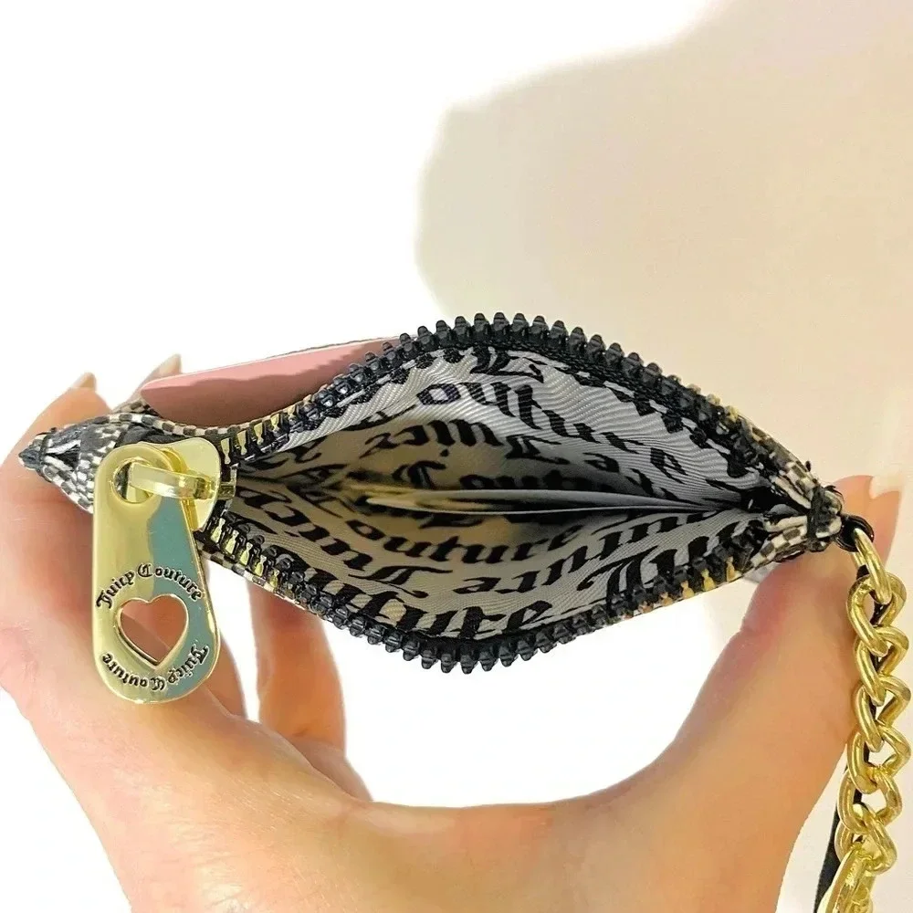 Juicy Couture Love Actually Mini Wallet Card & Coin Case Keychain Bag Charm NWT